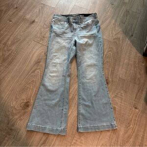 Torrid Bombshell Flare Jeans Premium Stretch Denim Light Wash 14R